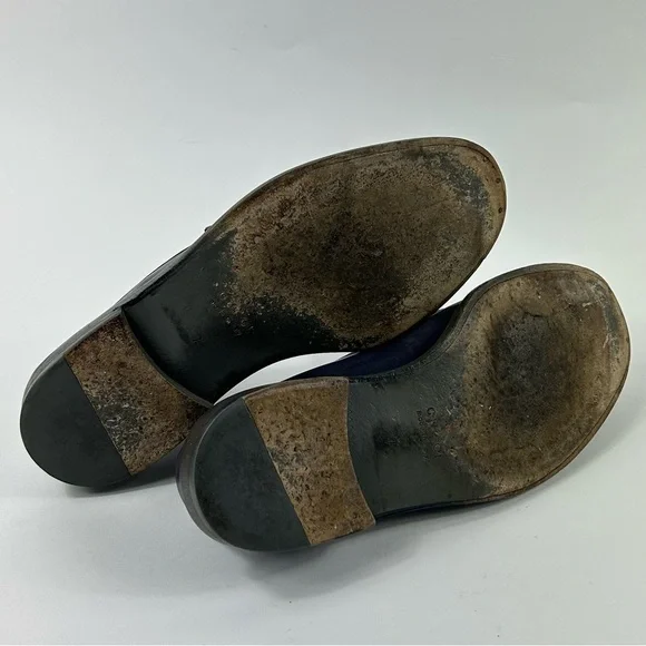 GUCCI Purple Leather Horsebit Loafers Size 7 - Picture 9 of 10